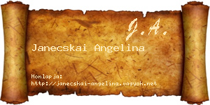 Janecskai Angelina névjegykártya